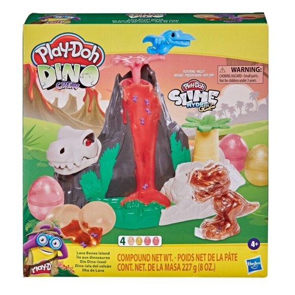 Play-Doh Slime Dino Crew Lava Bones Island Playset Creative Learning Toys - Picture 5 of 5